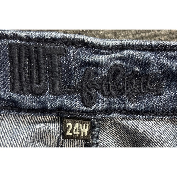 KUT From the Kloth Womens Blue Denim Crop Flare Jeans Plus Size 24W - Picture 7 of 9